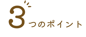 3つのポイント